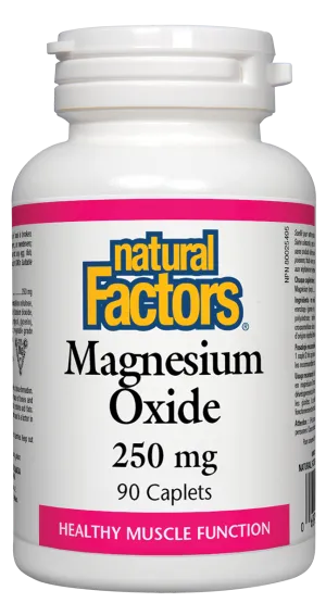 Natural Factors Magnesium Oxide (250mg) (90 Caplets)