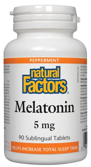 Natural Factors Melatonin (5mg) (90 Sublingual Tablets)