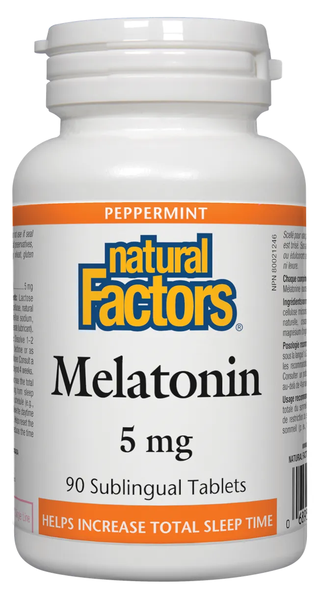 Natural Factors Melatonin (5mg) (90 Sublingual Tablets)