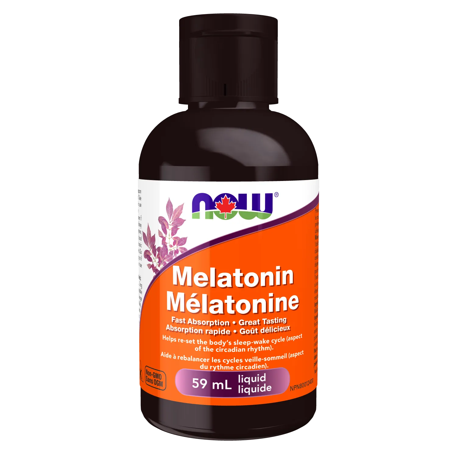 NOW® Supplements Melatonin Liquid Vanilla Citrus,