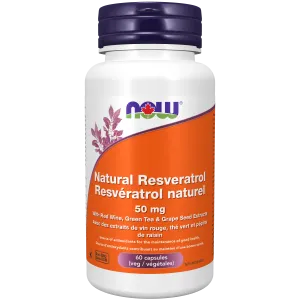 NOW® Supplements Natural Resveratrol 50mg