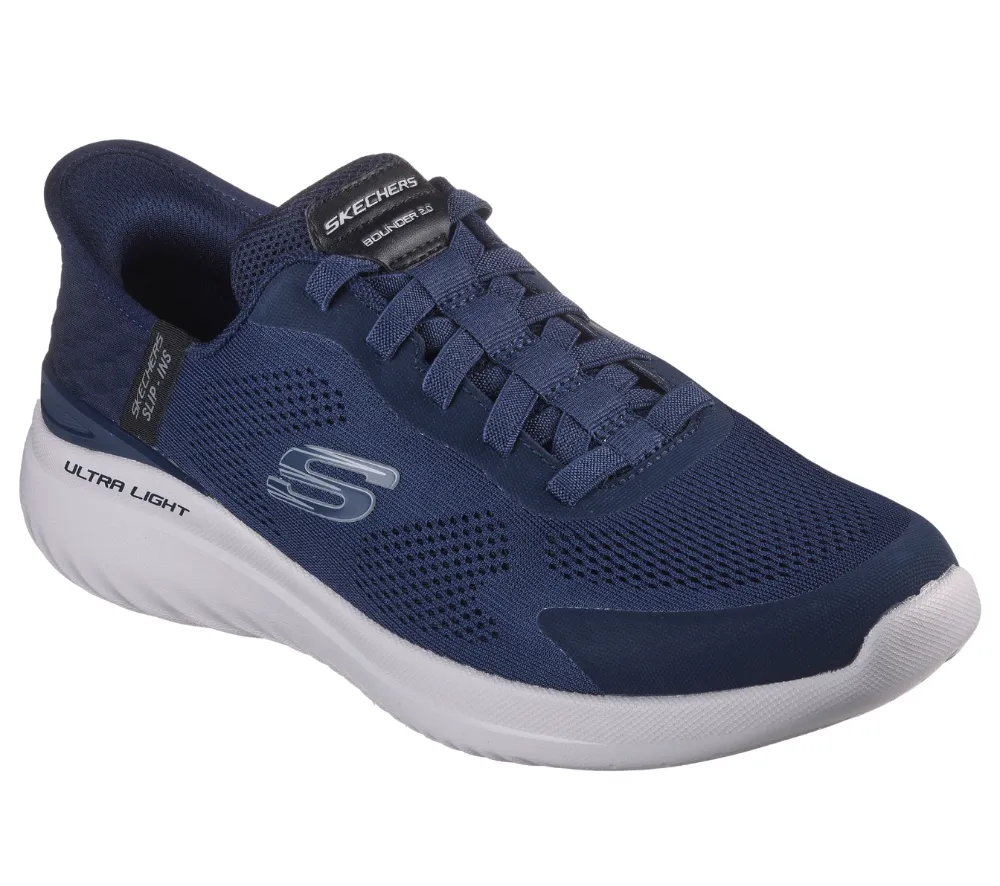 Pantofi sport, barbati, SKECHERS BOUNDER EMERGED SLIP-INS 232459-NVY bleumarin, textil
