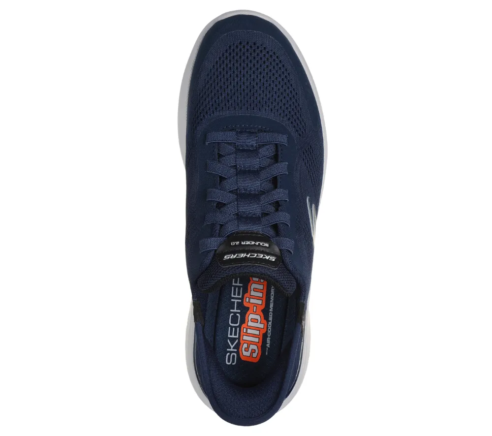 Pantofi sport, barbati, SKECHERS BOUNDER EMERGED SLIP-INS 232459-NVY bleumarin, textil