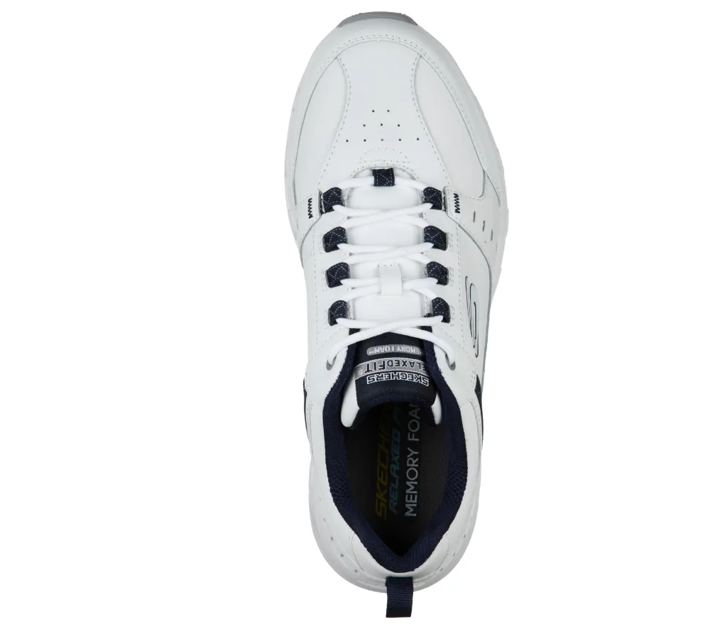 Pantofi sport, barbati, SKECHERS Oak Canyon Redwick, 51896-WNV alb, piele ecologica