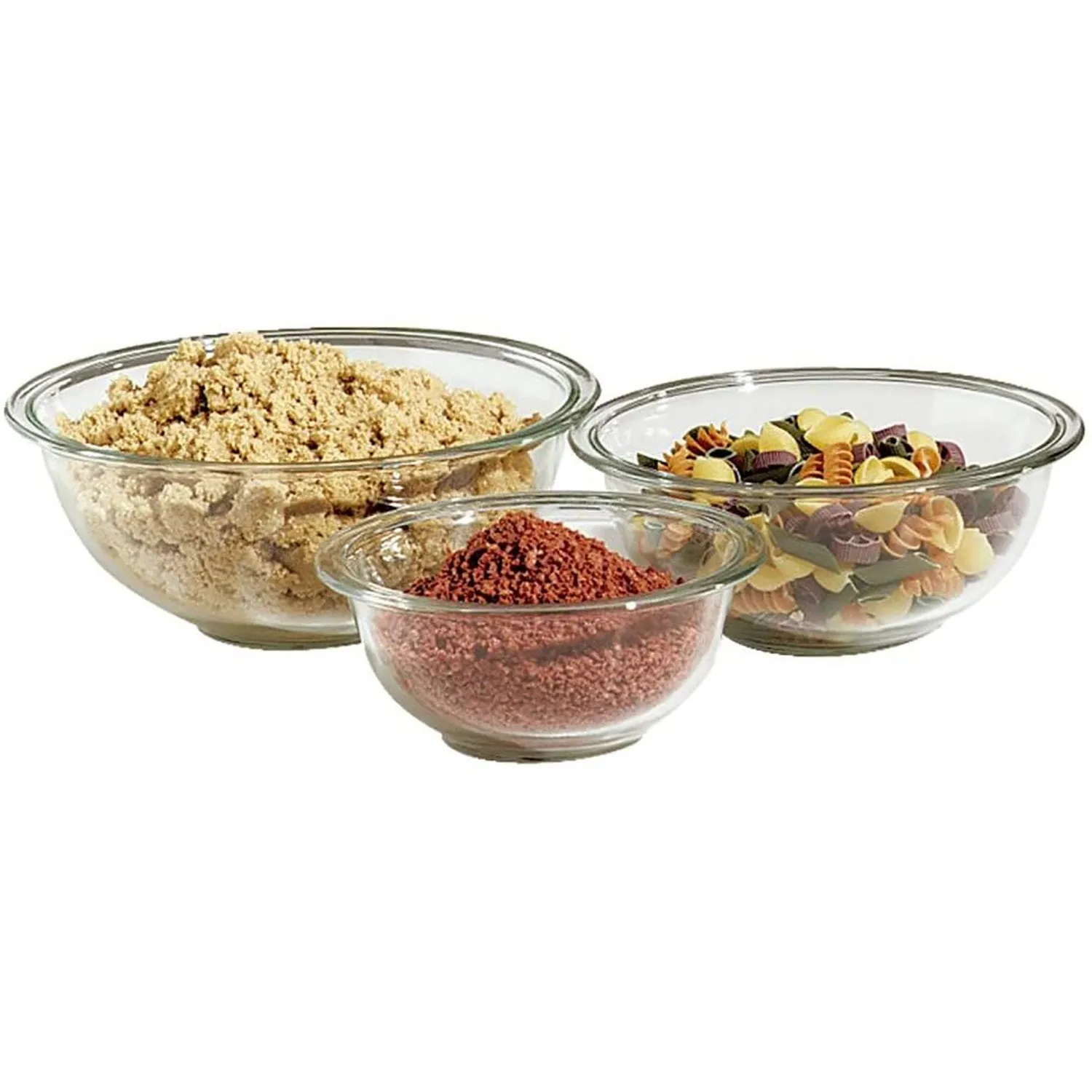 Pyrex 3-Piece Glass Mixing Bowl Set, Clear