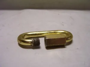 Quick Link Steel Chain Connector w/ Brass Finish - 1/4" Thick