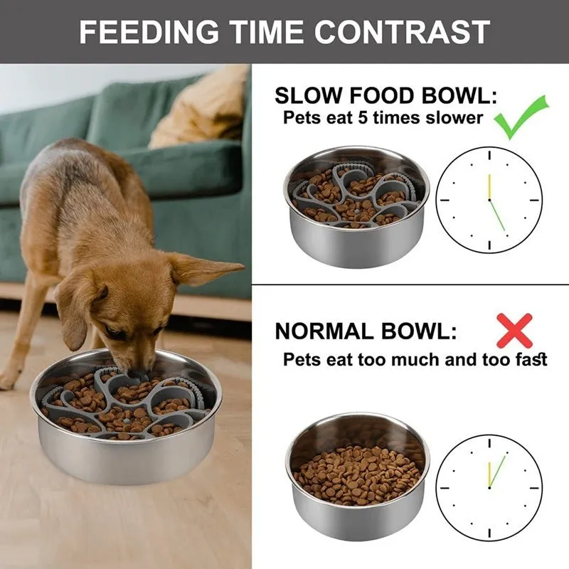 Slow Feeding Silicone Pet Dog Bowls