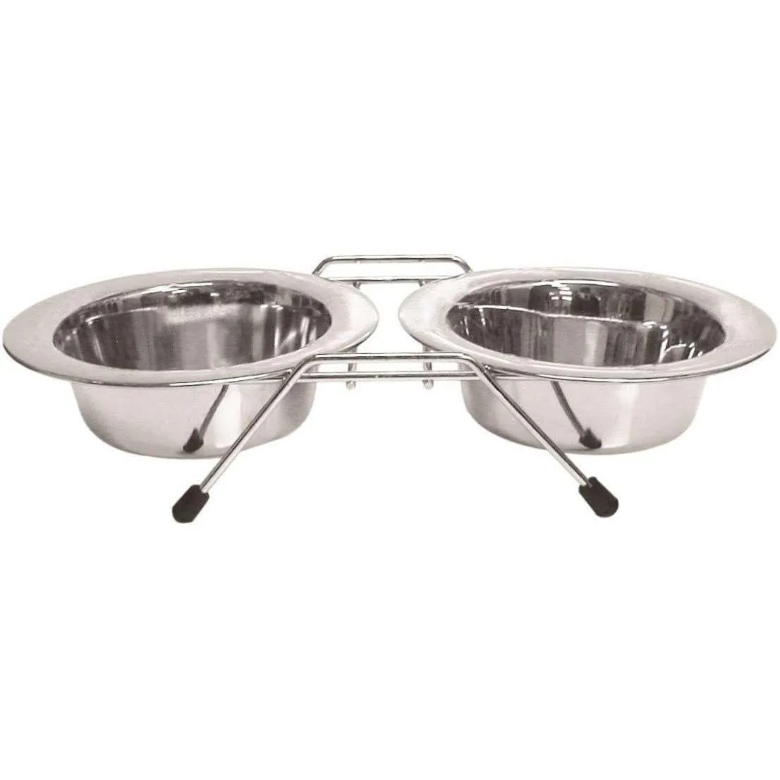 Stainless Steel Double Diner Dog Dish Set