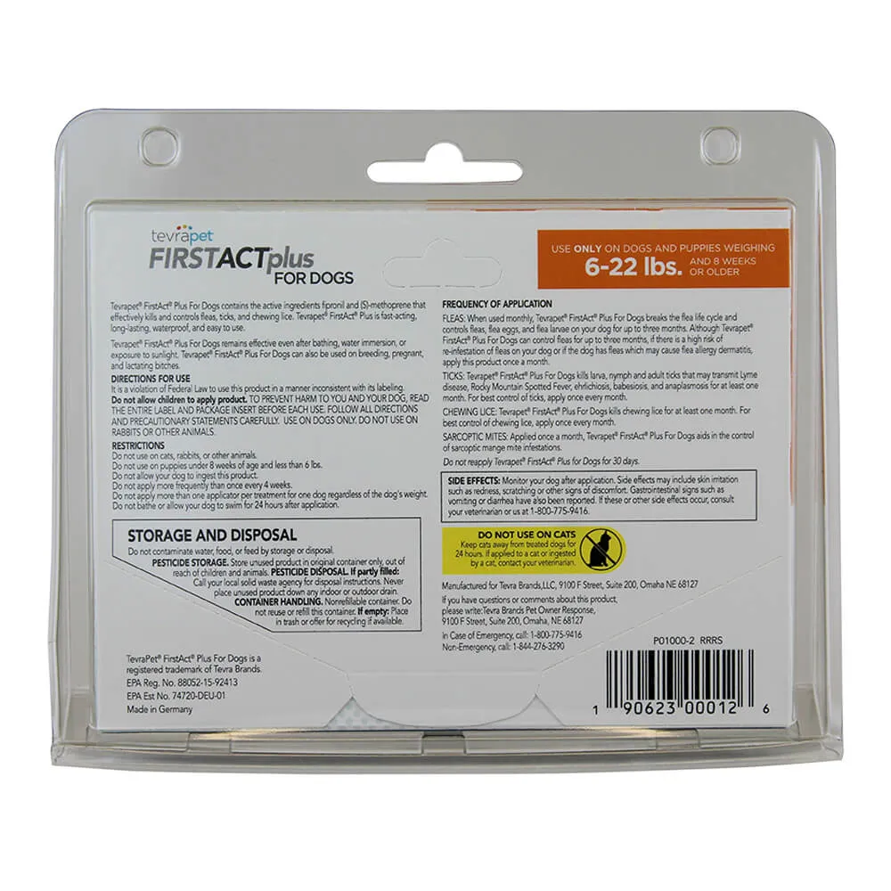 TevraPet FirstAct Plus for Dogs, 3 Month Supply