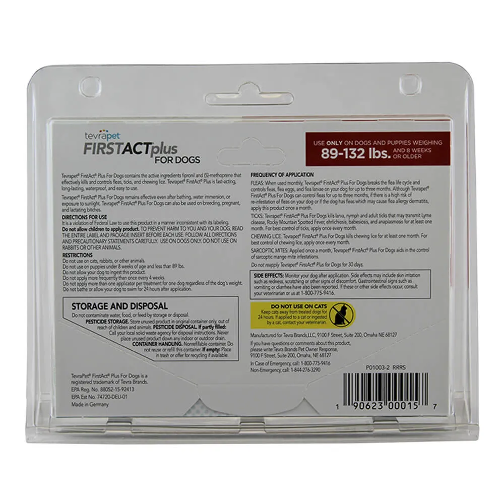 TevraPet FirstAct Plus for Dogs, 3 Month Supply