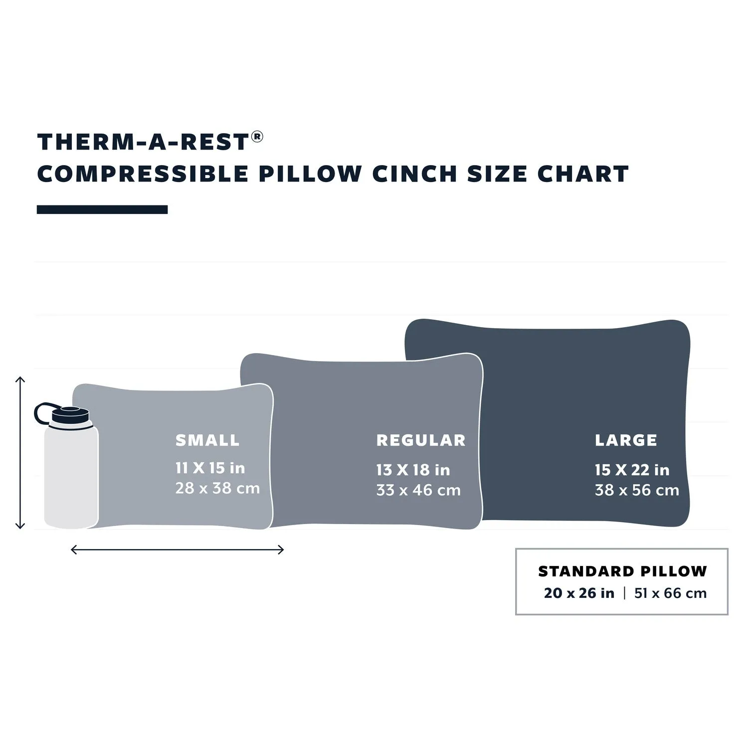 Thermarest Compressible Pillow Cinch Regular Sage Topo Waves