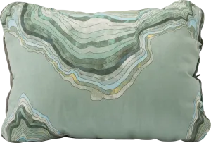 Thermarest Compressible Pillow Cinch Regular Sage Topo Waves