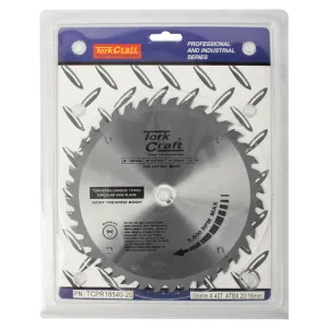 TORK CRAFT BLADE TCT 185 X 40T 20/16 ATB POSITIVE PROFESIONAL INDUSTRIAL TCPR18540-20