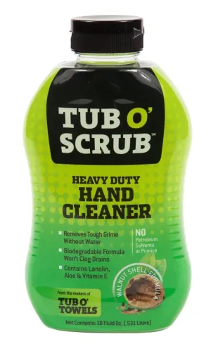 Tub O'Scrub TS18 Heavy-Duty Hand Cleaner, Liquid, Brown, Mild Citrus, 18 oz Bottle :EA: QUANTITY: 1