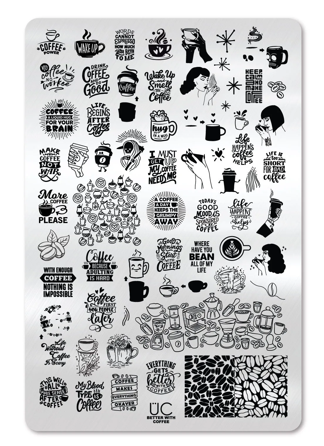 UberChic Beauty - Better With Coffee Stamping Plate