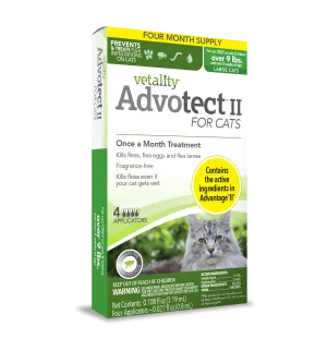 Vetality Advotect II Monthly Topical Flea and Tick Treatment for Large Cats