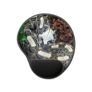 White Black Snake Mouse Pad With Wrist Rest