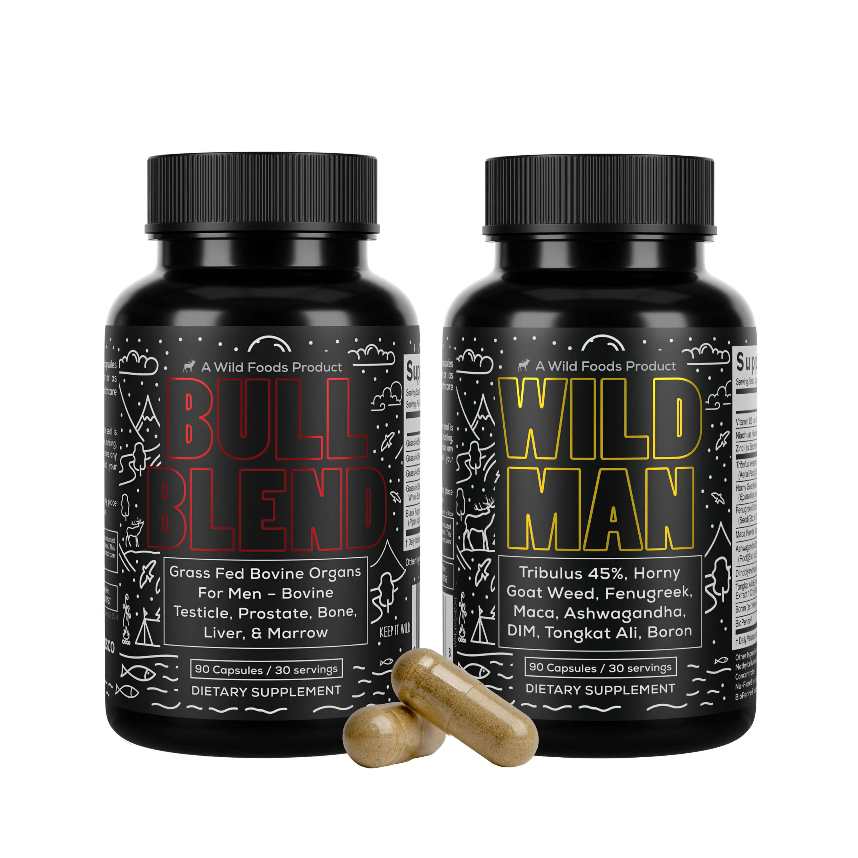 Wild Man Herbal Stack, 30 servings – Male Hormone Balance & Performance