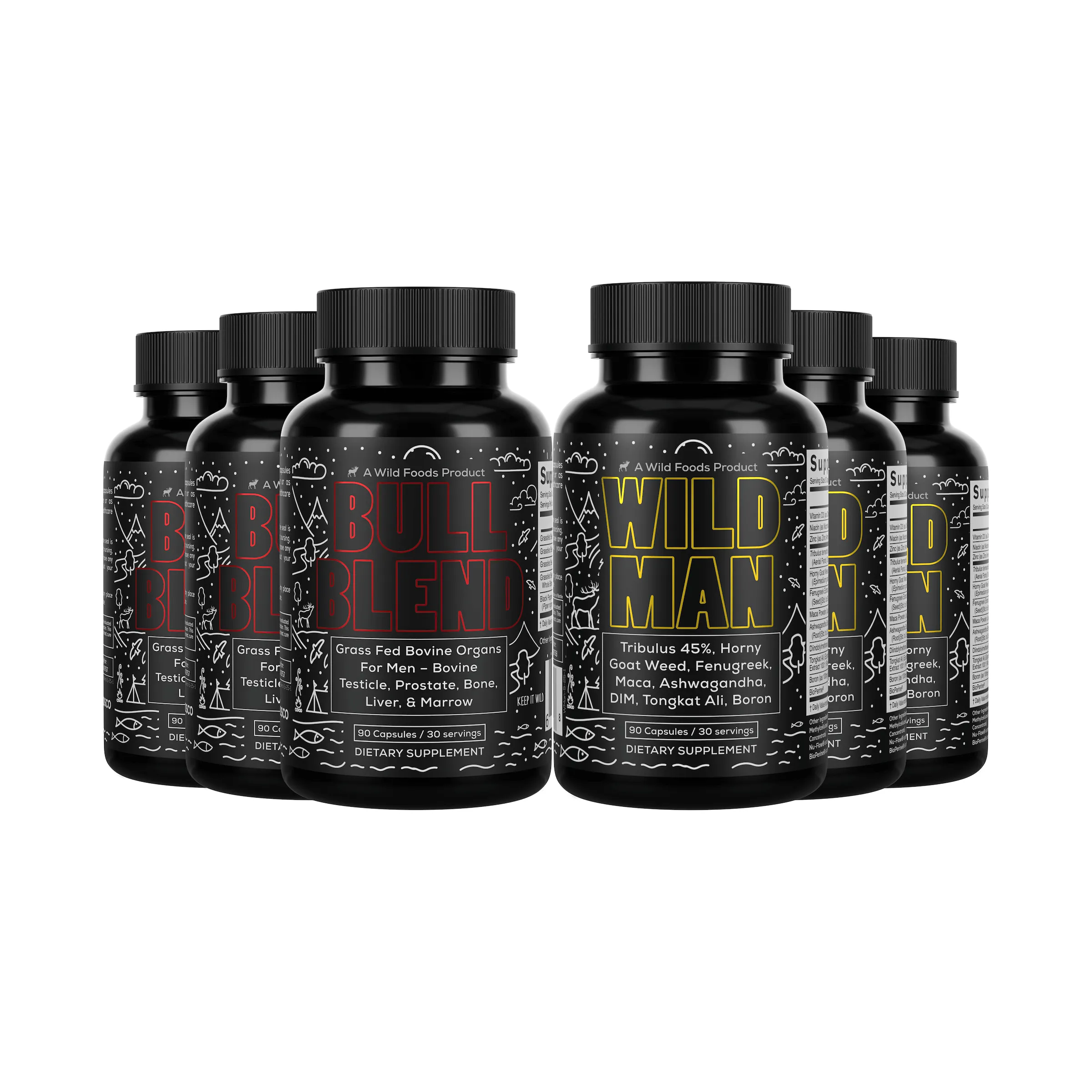 Wild Man Herbal Stack, 30 servings – Male Hormone Balance & Performance